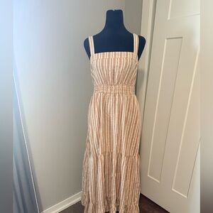 Toad and Co Baja Hemp Tiered Midi Dress Small New